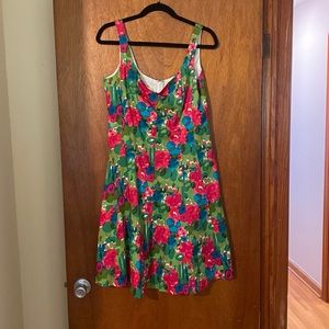 kim rogers flower dress size 12 lightly worn